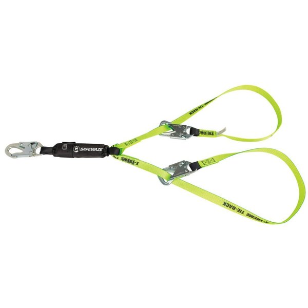 Safewaze PRO 6' Tie-Back Energy Absorbing Lanyard: Dual Leg FS451